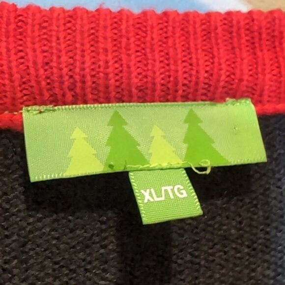 Ugly Christmas Sweater Fleece Llama Holiday Party Funny Drink Holder Pocket Knit - Picture 9 of 13